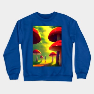 SURREAL RED MUSHROOMS Crewneck Sweatshirt